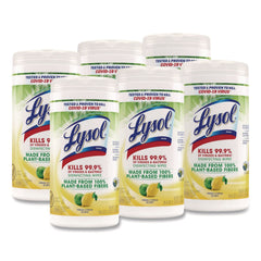 LYSOL Brand 1-Ply 7 in. x 7.25 in. Disinfecting Wipes II - Fresh Citrus Scent, White (6/Carton)