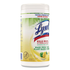 LYSOL Brand 7 in. x 7.25 in. 1-Ply Disinfecting Wipes II - Fresh Citrus/White