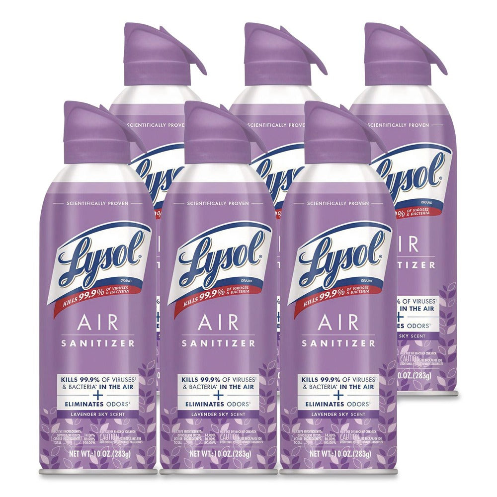 LYSOL Brand 10 oz Air Sanitizer Spray - Lavender Sky Scent (6/Carton)