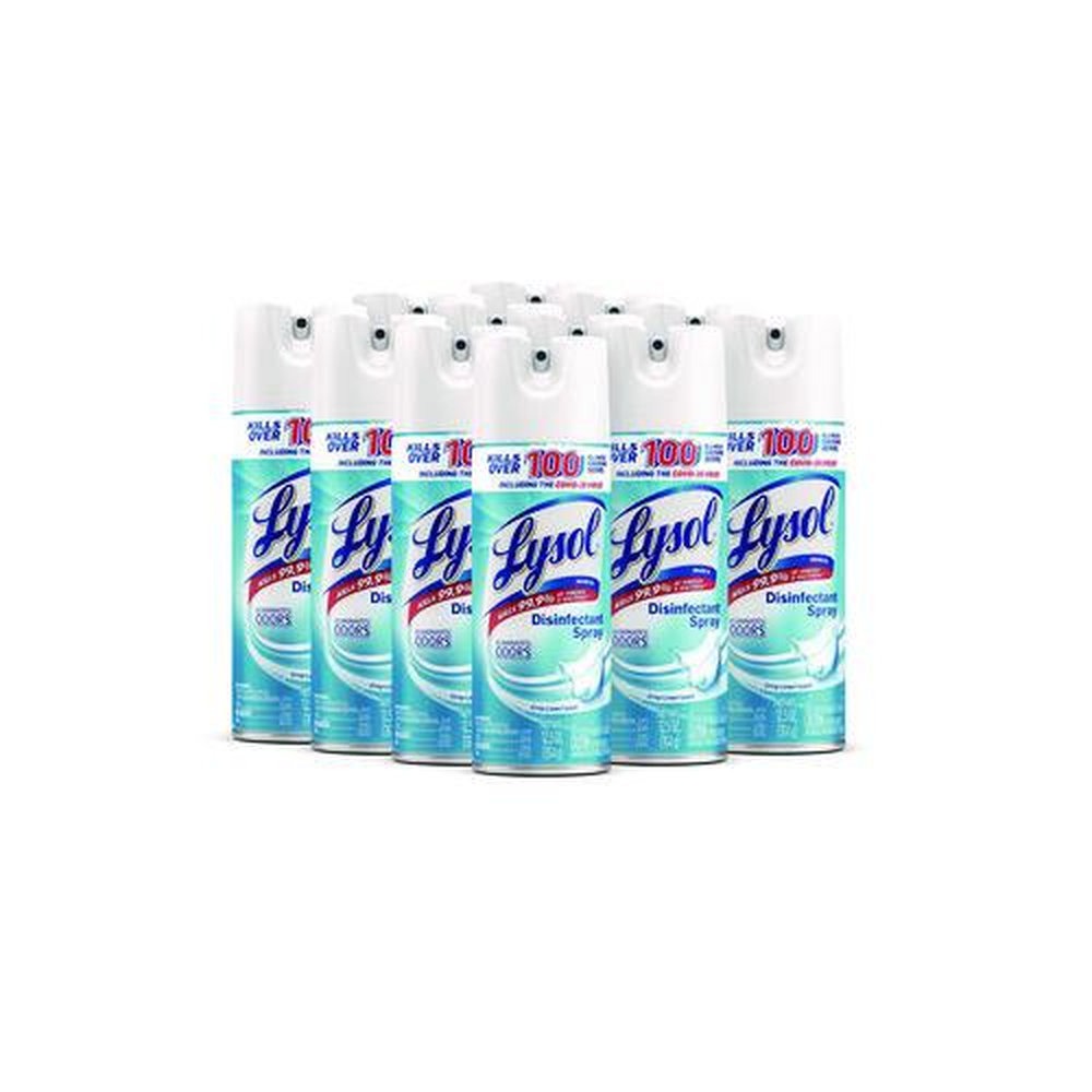 LYSOL Brand 12.5 oz. Aerosol Disinfectant Spray - Crisp Linen Scent (12/Carton)