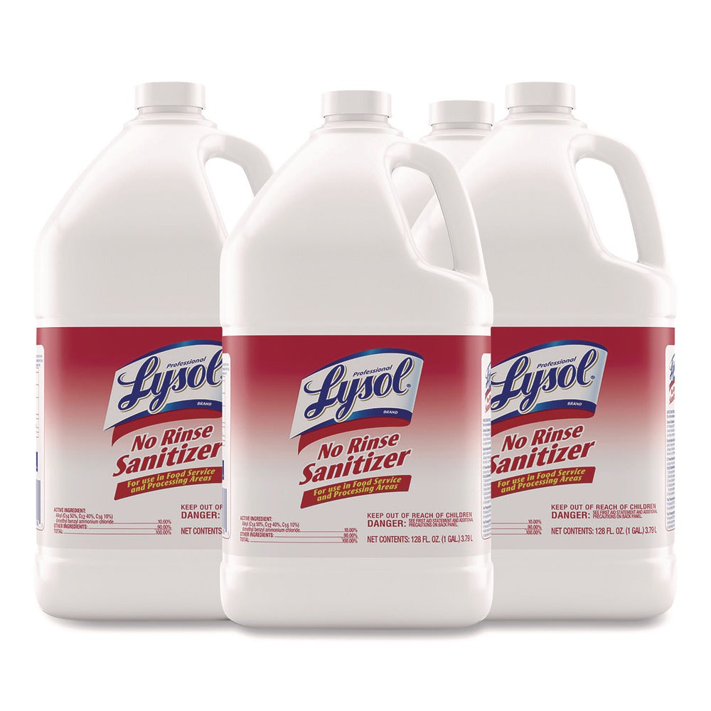 Professional LYSOL Brand 1 Gallon Bottle No Rinse Sanitizer Concentrate (4/Carton)