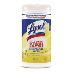 LYSOL Brand 1 Ply 7 in. x 7.25 in. Lemon and Lime Blossom Disinfecting Wipes - White (6/Carton)