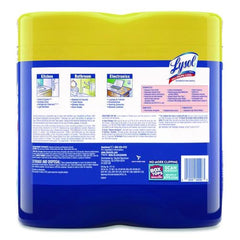 LYSOL Brand 1-Ply 7 in. x 7.25 in. Disinfecting Wipes - Lemon and Lime Blossom Scent, White (3/Carton)