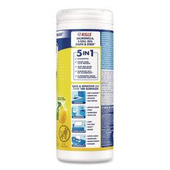 LYSOL Brand 7 in. x 7.25 in. 1-Ply Disinfecting Wipes - Lemon and Lime Blossom, White (35 Wipes/Canister, 12 Canisters/Carton)