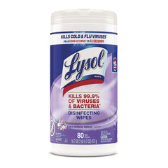 LYSOL Brand 7 in. x 7.25 in. 1-Ply Disinfecting Wipes - Early Morning Breeze, White (6 Canisters/Carton)