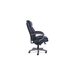 La-Z-Boy Woodbury High-Back Executive Chair, Supports Up To 300 Lb, 20.25-in To 23.25-in Seat Height, Black Seat/back, Weathered Gray Base