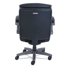 La-Z-Boy Woodbury Mid-Back Executive Chair, Supports Up To 300 Lb, 18.75-in To 21.75-in Seat Height, Black Seat/back, Weathered Gray Base