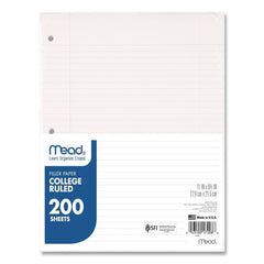 Mead 8 in. x 11 in. College Rule 3-Hole Filler Paper (200/Pack)