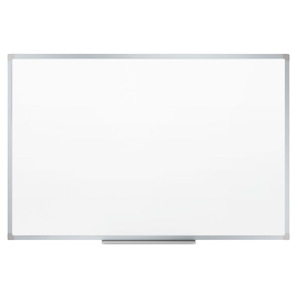Mead 72 in. x 48 in. Dry Erase Board with Aluminum Frame - Melamine White Surface/Silver Aluminum Frame