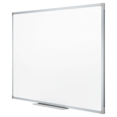 Mead 72 in. x 48 in. Dry Erase Board with Aluminum Frame - Melamine White Surface/Silver Aluminum Frame
