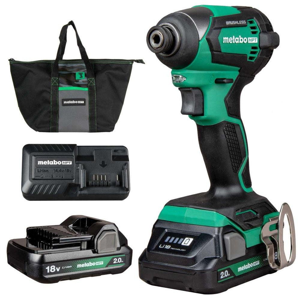 Metabo HPT 18V MultiVolt Lithium-Ion Brushless Cordless Impact Driver Kit (2 Ah)