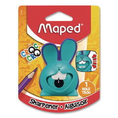 Maped Helix Croc Croc Chomp Rabbit 1-Hole Canister Pencil Sharpener, 3.74 x 1.8 x 4.92, Randomly Assorted Colors