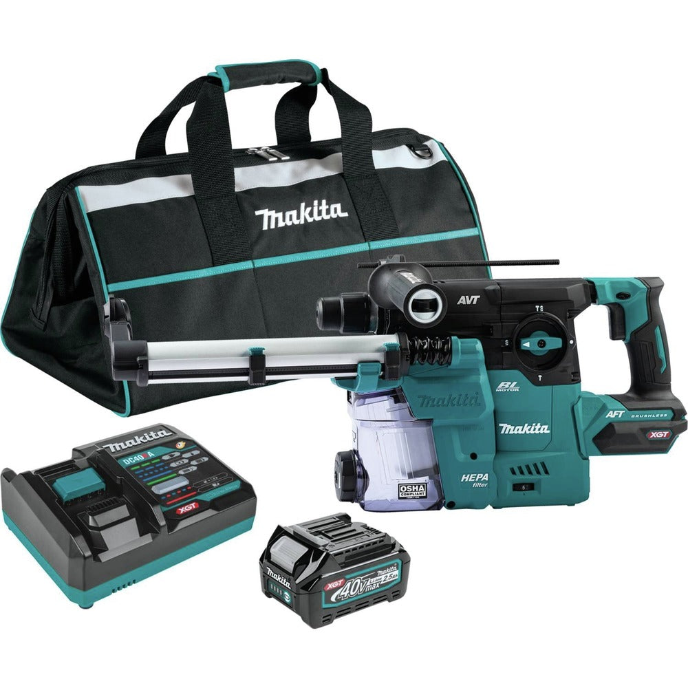 Makita 40V MAX XGT Brushless Lithium-Ion 1-3/16 in. Cordless AVT Rotary Hammer Kit (4 Ah)