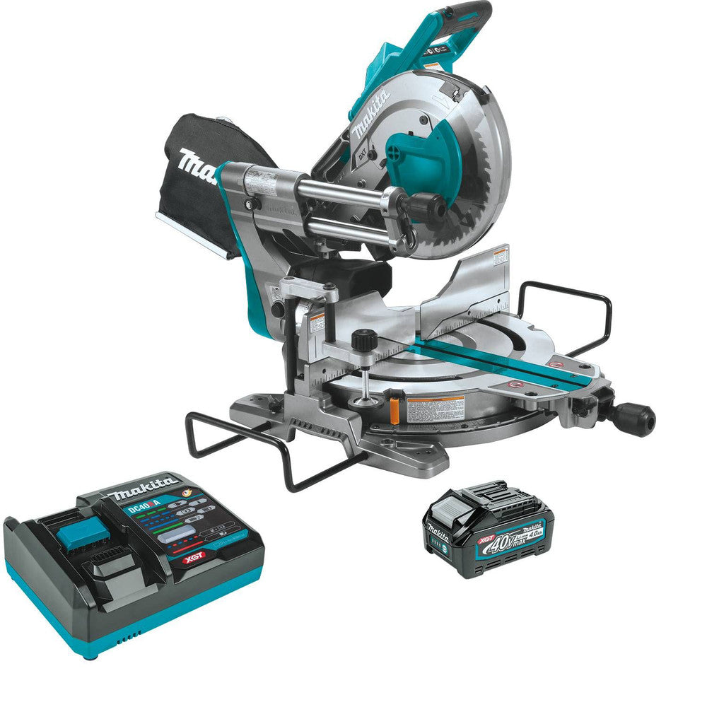 Makita 40V max XGT Brushless Lithium-Ion 10 in. Cordless AWS Capable Dual-Bevel Sliding Compound Miter Saw Kit (4 Ah)