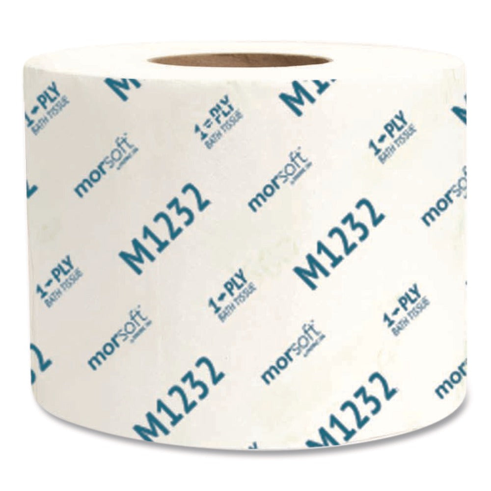 Morcon Paper Morsoft Controlled Bath Tissue, Septic Safe, 1-Ply, White, 1,200 Sheets/Roll, 48 Rolls/Carton