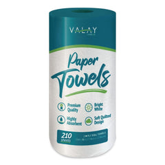 Morcon Paper 8 in. x 11 in. 2-Ply Kitchen Roll Towel - White (12 Rolls/Carton)