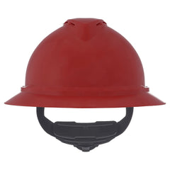 MSA V-Gard 500 Fas-Trac III 4-Point Vented Hat - Red