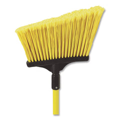 Nexstep Commercial Products MaxiSweep Angle Broom With Fiberglass Handle, 57-in Overall Length, Yellow/Black