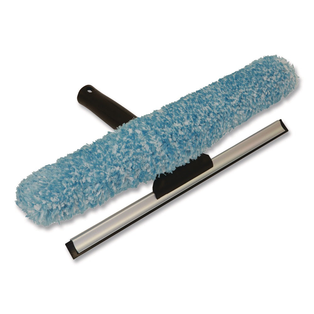 Nexstep Commercial Products MaxiPlus Combo Window Washer and Squeegee, 12-in Wide Blade, 8.5-in Handle