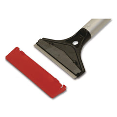 Nexstep Commercial Products MaxiPlus Window and Floor Scraper, 4-in Blade Width, 48-in Handle Length