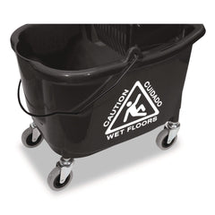 Nexstep Commercial Products Premier Downpress Mop Bucket and Wringer, 35 qt, Black