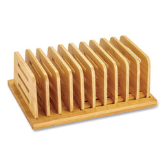 Officemate Bamboo Large File Sorter 9 Sections A6/A7/A8/A9/Legal/Letter/Tabloid Size Files 14.09 x 10.04 x 3.82 Brown