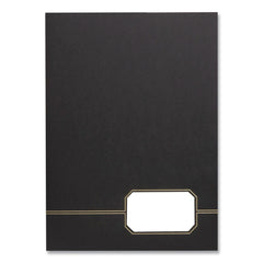 Oxford 0.5 in. Capacity 11 in. x 8.5 in. Premium Cover Stock Black with Embossed Gold Foil Accents Monogram Series Business Portfolio (4/Pack)