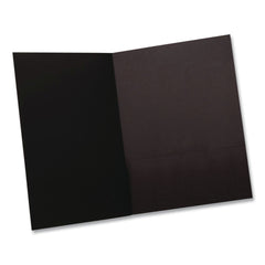 Oxford 0.5 in. Capacity 11 in. x 8.5 in. Premium Cover Stock Black with Embossed Gold Foil Accents Monogram Series Business Portfolio (4/Pack)