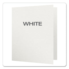 Oxford 11 in. x 8.5 in. 0.5 in. Capacity Twin-Pocket Folders with 3 Fasteners - White (25/Box)