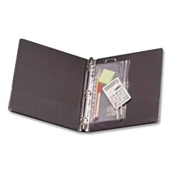Oxford 8 in. x 10.5 in. 2 to 5-Hole Punched Zipper Binder Pocket - Clear