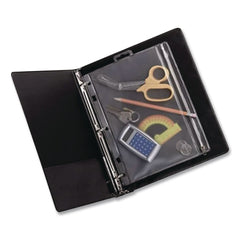 Oxford 8 in. x 10.5 in. 2 to 5-Hole Punched Zipper Binder Pocket - Clear