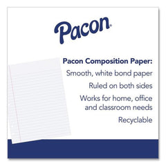 Pacon 8 in. x 10.5 in. 5-Hole Wide/Legal Rule Composition Paper (500/Pack)