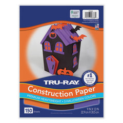 Pacon Tru-Ray 9 x 12 70 lb. Text Weight Construction Paper - Assorted Halloween Colors (150/Pack)