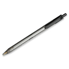 Paper Mate InkJoy 100 RT Medium 1 millimeter Retractable Ballpoint Pen - Black Ink/Smoke/Black Barrel (1-Dozen)