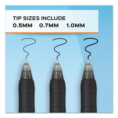 Paper Mate Profile 1 mm Retractable Gel Pen - Black Ink/Translucent Black Barrel/Bold (1-Dozen)