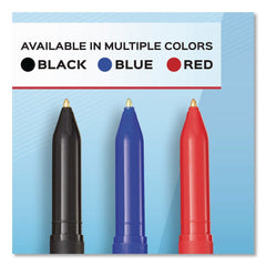 Paper Mate Write Bros. Medium 1 mm Ballpoint Pen - Black Ink/Black Barrel (8/Pack)