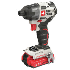 Porter-Cable 20V MAX Brushless Lithium-Ion 1/4 in. Cordless Impact Driver Kit with 2 Batteries (1.5 Ah)