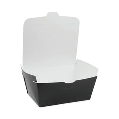 Pactiv Corp. NOB03B 66 oz 6.5 x 4.5 x 3.25 EarthChoice OneBox Paper Box - Black (160/Carton)
