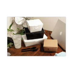 Pactiv Corp. NOB03B 66 oz 6.5 x 4.5 x 3.25 EarthChoice OneBox Paper Box - Black (160/Carton)