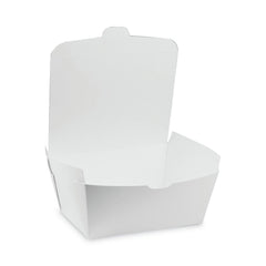 Pactiv Corp. NOB03W 66 oz 6.5 x 4.5 x 3.25 EarthChoice OneBox Paper Box - White (160/Carton)
