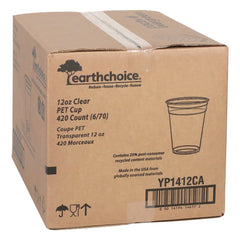 Pactiv Corp. YP1412CA 12 oz. Plastic RPET Cold Cup - Clear (420/Carton)