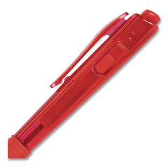 Pentel Medium 1 mm Retractable WOW! Ballpoint Pen - Red Ink, Translucent Red/Red Barrel (1-Dozen)