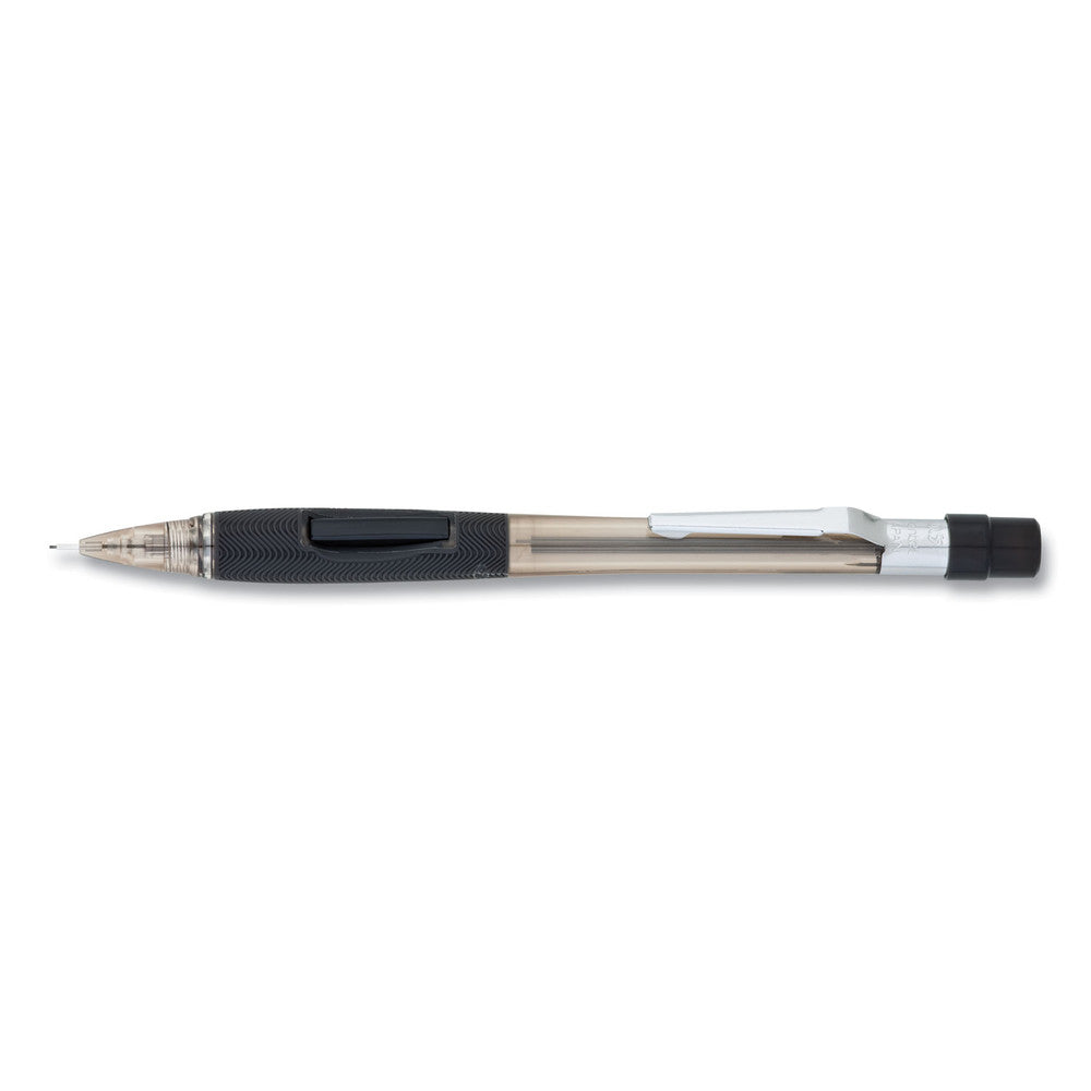Pentel 0.5 mm HB (#2) Quicker Clicker Mechanical Pencil - Black Lead, Smoke/Black Barrel