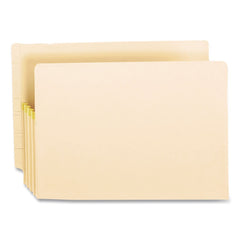Pendaflex 5.25 in. Expansion Legal Size Drop Front Shelf File Pockets with Rip-Proof-Tape Gusset Top - Manila (10/Box)