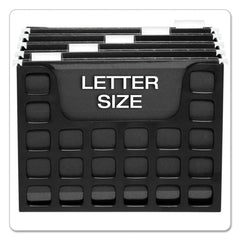 Pendaflex 6 in. Long Desktop File with Hanging Folders - Letter Size/Black
