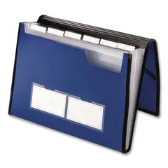 Pendaflex 1/6-Cut Tabs Letter Size 7 Sections Elastic Cord Closure Professional Expanding Organizer - Blue