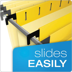 Pendaflex 1/5-Cut Tabs Legal Size SureHook Hanging Folders - Yellow (20/Box)
