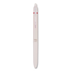 Pilot Frixion Waai Erasable Gel Pen, Retractable, Extra Fine 0.5 mm, Cherry Ink, Beige/Cherry Barrel, Dozen