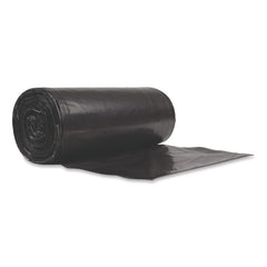 Pitt Plastics Eco Strong Can Liners 60 gal 1.35 mil 38-in x 58-in Black Perforated Roll 100/Carton