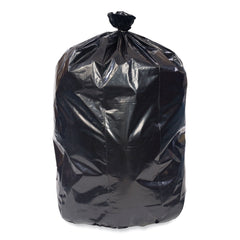 Pitt Plastics Eco Strong Can Liners 60 gal 1.35 mil 38-in x 58-in Black Perforated Roll 100/Carton